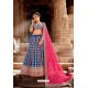 Dark Blue Trendy Heavy Embroidered Designer Wedding Lehenga Choli