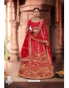 Red Heavy Designer Bridal Wedding Wear Silk Lehenga Choli