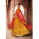 Yellow Heavy Designer Bridal Wedding Wear Silk Lehenga Choli