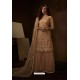 Beige Latest Heavy Designer Wedding Sharara Salwar Suit