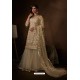 Light Beige Latest Heavy Designer Wedding Sharara Salwar Suit