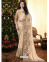 Gold Stylish Party Wear Embroidered Designer Wedding Sari