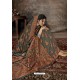 Grey Party Wear Designer Printed Banarasi Silk Sari