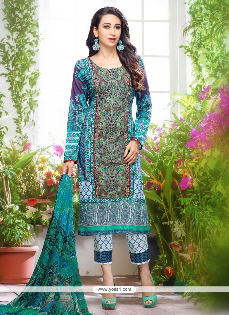Karishma Kapoor Cotton Satin Designer Suit