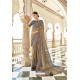 Taupe Casual Wear Designer Brasso Silk Sari