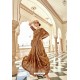 Beige Casual Wear Designer Brasso Silk Sari