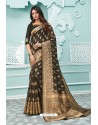 Black Designer Festival Wear Cotton Handloom Sari