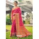 Rani Designer Festival Wear Heavy Banarasi Silk Sari