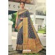 Grey Designer Festival Wear Heavy Banarasi Silk Sari