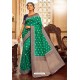 Jade Green Designer Festival Wear Chanderi Cotton Sari