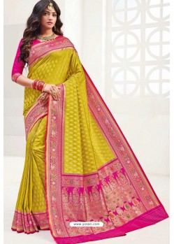 Corn Latest Party Wear Designer Upada Silk Sari