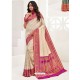 Off White Latest Party Wear Designer Upada Silk Sari