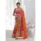 Multi Colour Latest Designer Party Wear Raw Silk Sari