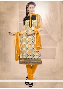 Imposing Lace Work Churidar Designer Suit