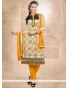 Imposing Lace Work Churidar Designer Suit