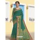 Aqua Mint Latest Designer Traditional Wear Raw Silk Sari