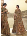 Mehendi Latest Designer Traditional Wear Silk Sari