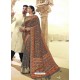 Taupe Latest Designer Traditional Wear Silk Sari