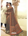 Taupe Latest Designer Traditional Wear Silk Sari