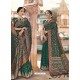 Dark Green Latest Designer Traditional Wear Silk Sari