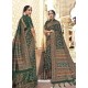 Dark Green Latest Designer Traditional Wear Silk Sari