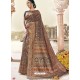 Grey Latest Designer Traditional Wear Silk Sari