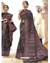 Black Latest Designer Traditional Wear Silk Sari