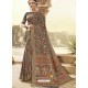 Grey Latest Designer Traditional Wear Silk Sari