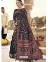 Black Latest Designer Traditional Wear Silk Sari