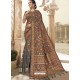 Taupe Latest Designer Traditional Wear Silk Sari