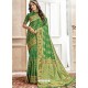 Forest Green Latest Designer Traditional Wear Banarasi Silk Sari