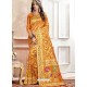 Orange Latest Designer Traditional Wear Banarasi Silk Sari