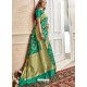 Aqua Mint Latest Designer Traditional Wear Banarasi Silk Sari