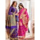 Violet Latest Designer Traditional Wear Banarasi Silk Sari