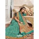 Aqua Mint Latest Designer Traditional Wear Banarasi Silk Sari