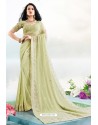 Green Latest Designer Party Wear Bember Georgette Sari