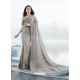 Silver Latest Designer Party Wear Bember Georgette Sari