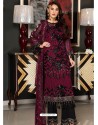 Deep Wine Party Wear Designer Georgette Pakistani Suit