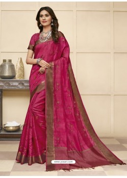 Rani Latest Designer Party Wear Raw Silk Sari