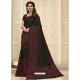 Black Latest Designer Party Wear Raw Silk Sari