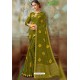 Mehendi Latest Designer Classic Wear Chiffon Sari