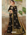 Black Latest Designer Classic Wear Chiffon Sari