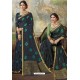 Navy Blue Latest Designer Classic Wear Chiffon Sari