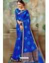 Royal Blue Latest Designer Classic Wear Chiffon Sari