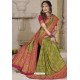 Parrot Green Latest Designer Classic Wear Silk Sari