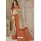 Off White Latest Designer Classic Wear Silk Sari