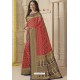 Red Latest Designer Classic Wear Silk Sari