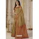 Taupe Latest Designer Classic Wear Silk Sari