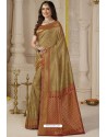 Taupe Latest Designer Classic Wear Silk Sari