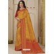 Mustard Latest Designer Classic Wear Silk Sari